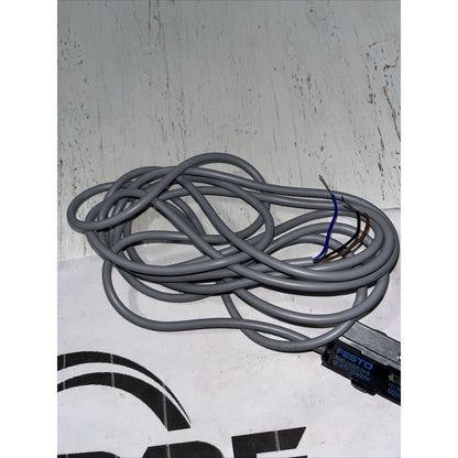 Festo SME-1-LED-24 B proximity sensor with gray cable, industrial automation component