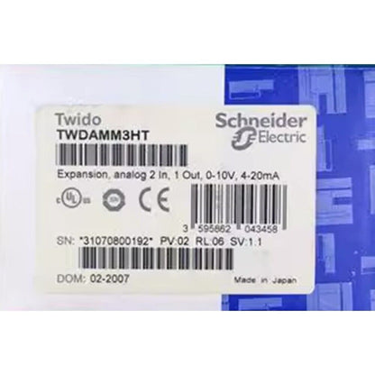 Schneider Electric TWDAMM3HT Expansion Module, PLC input/output, analog 2 in, 1 out, 0-10V/4-20mA