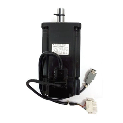 Yaskawa SGMAH-08AAA21 AC Servo Motor, black with cable and connectors, industrial automation part.