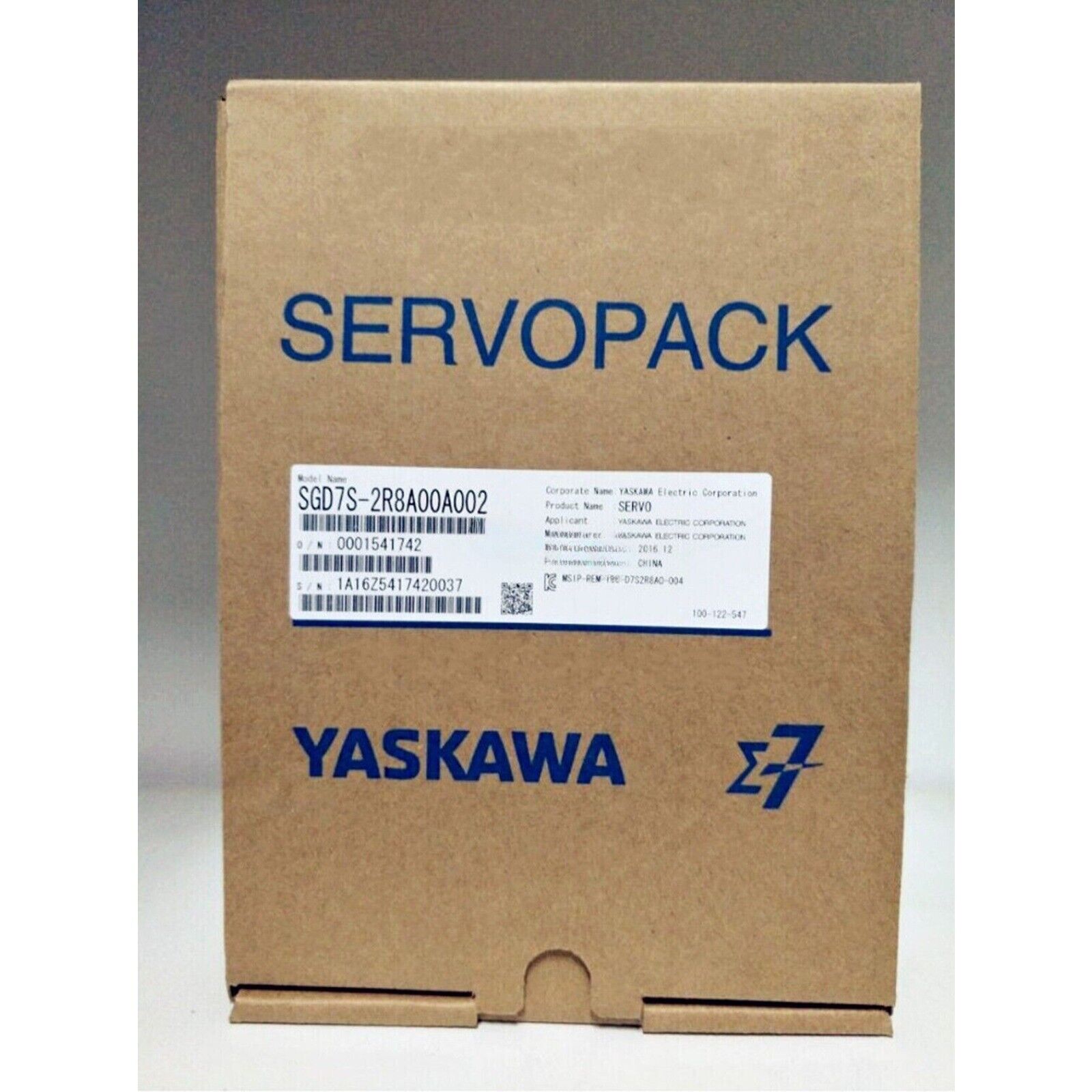 Yaskawa SGD7S-2R8A00A002 Servo Drive box, industrial automation parts