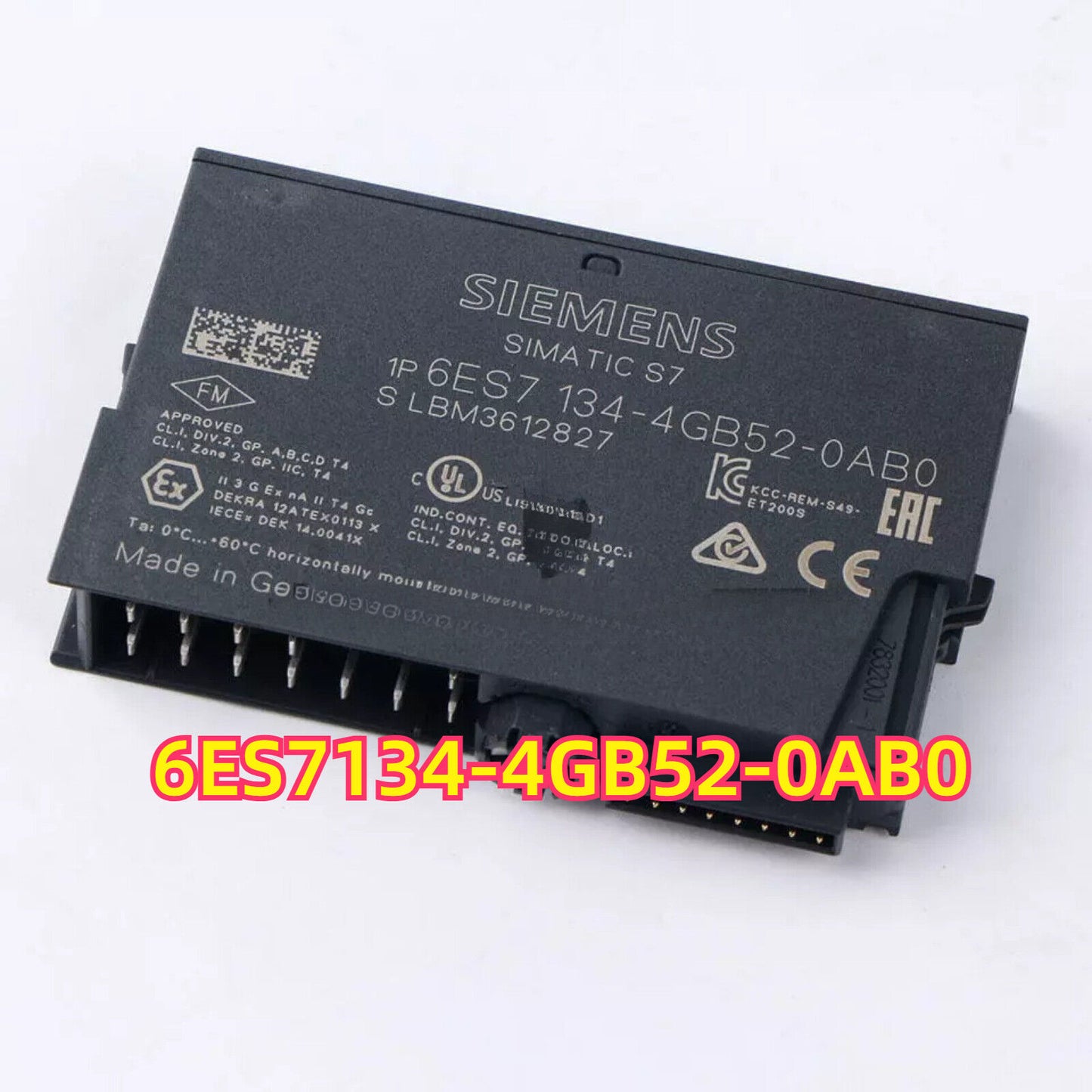 Siemens Simatic S7 6ES7 134-4GB52-0AB0 DP Electronics Module ET200S, industrial automation part