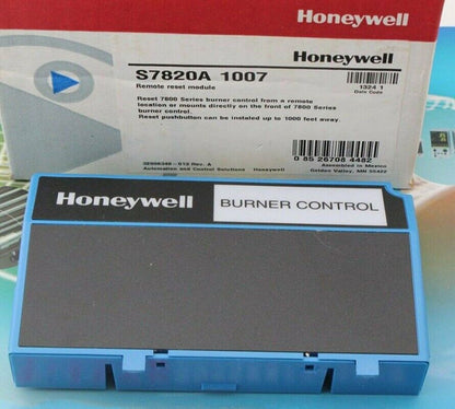 Honeywell S7820A1007 Burner Control Module, Remote Reset, Industrial Automation Part