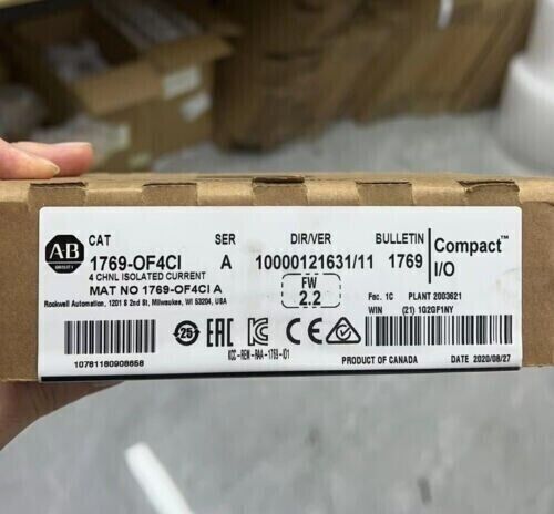 Allen-Bradley 1769-OF4CI Compact I/O Module, 4 Channel Isolated Current, new in box, industrial automation part