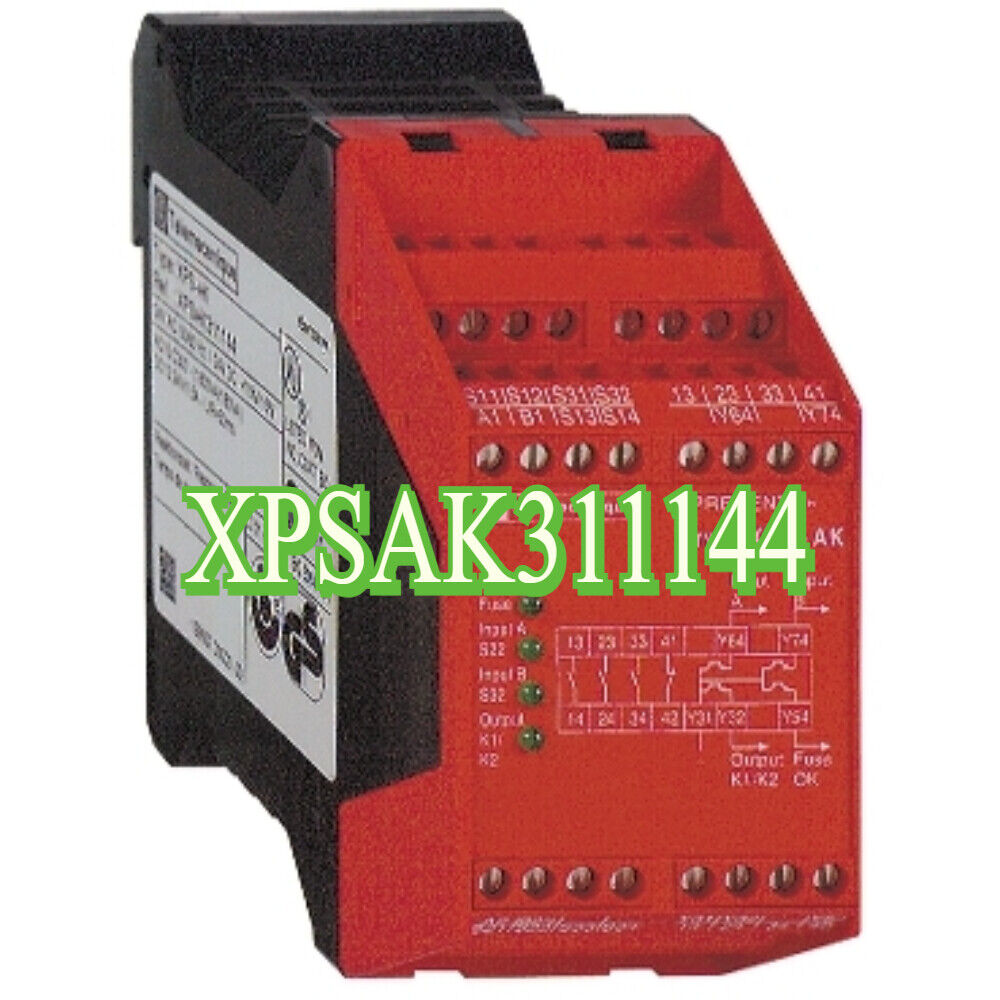 Schneider XPSAK311144 Safety Relay Module, Red and Black