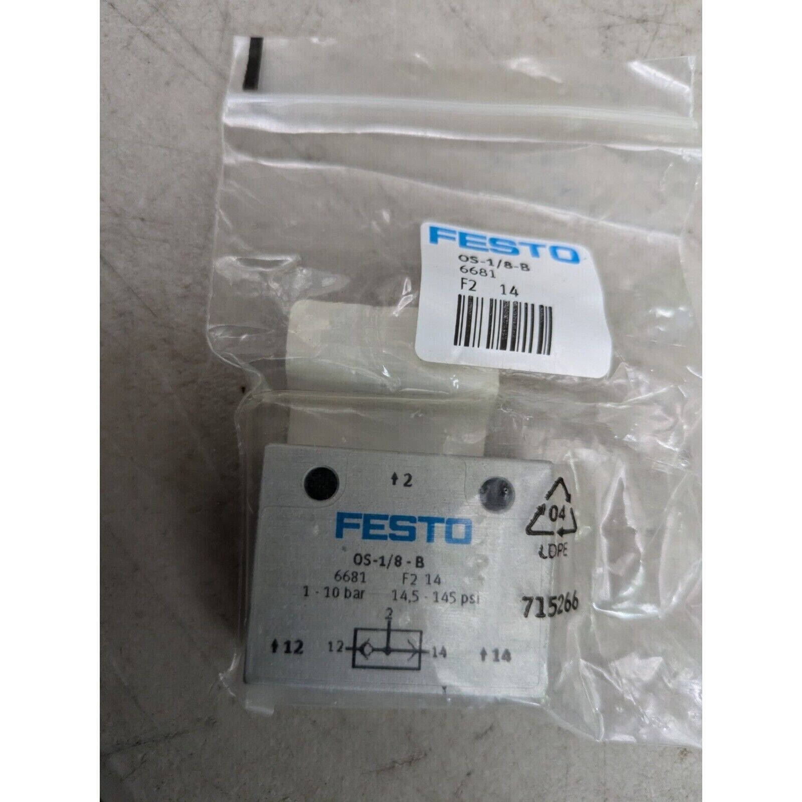 Festo OS-1/8-B 6681 OR gate in packaging, industrial automation part