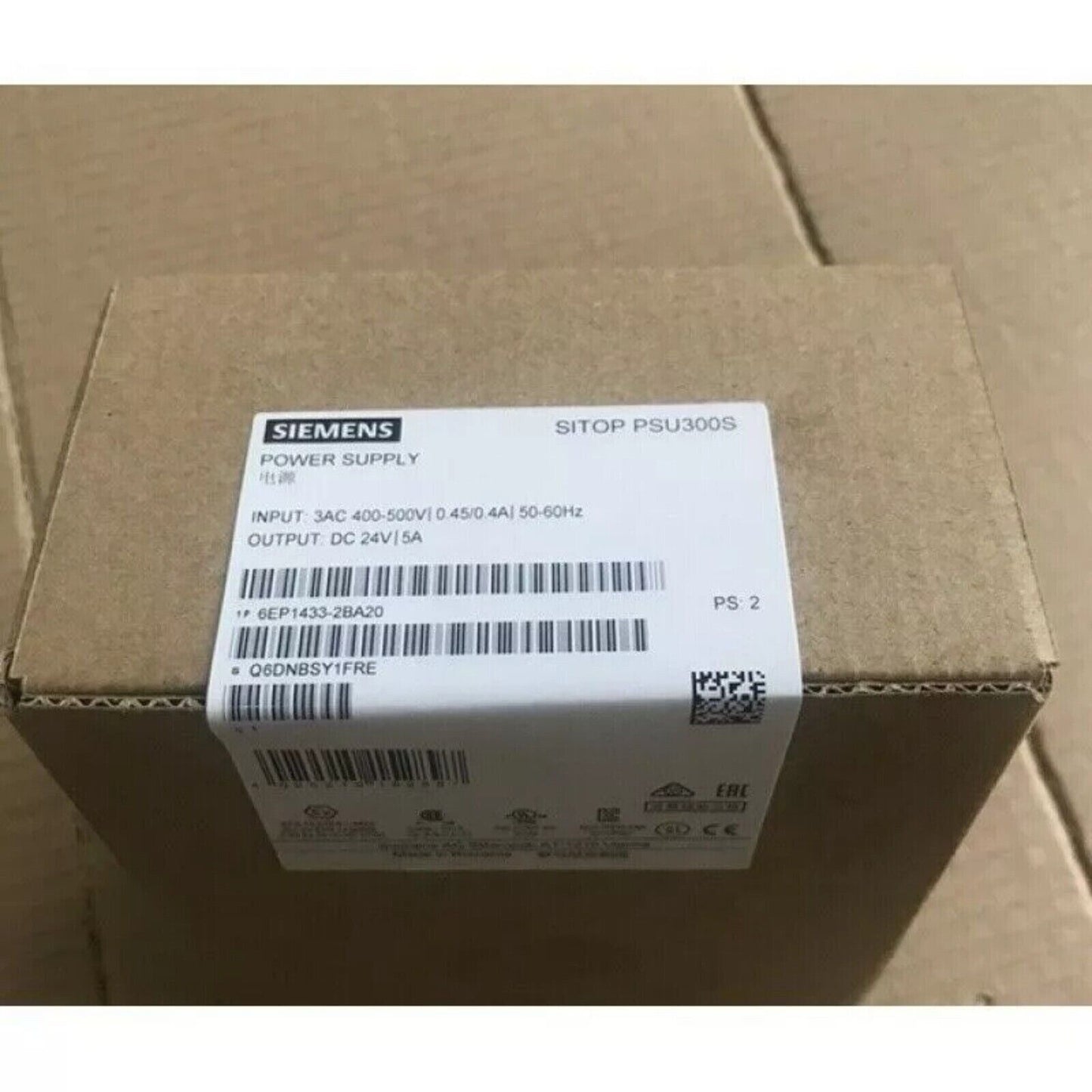 Siemens SITOP PSU300S power supply unit, model 6EP1433-2BA20, for industrial automation.