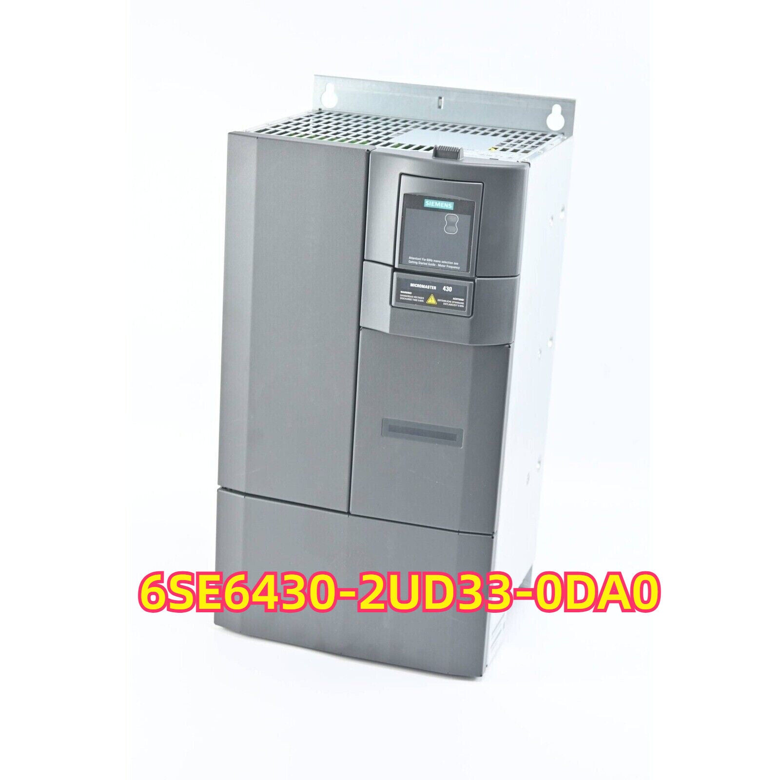 Siemens Micromaster 430 drive, 6SE6430-2UD33-0DA0 model, industrial automation component.