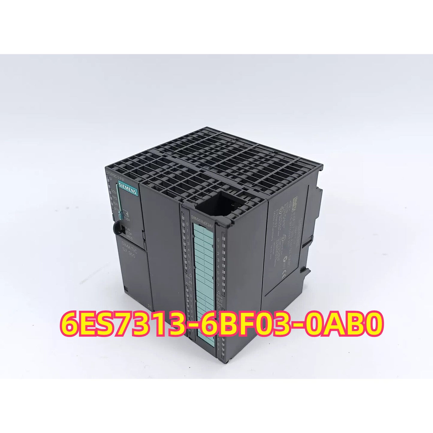 Siemens S7-300 CPU 313C-2 PTP PLC Module, black plastic housing, product code 6ES7313-6BF03-0AB0, industrial automation part.