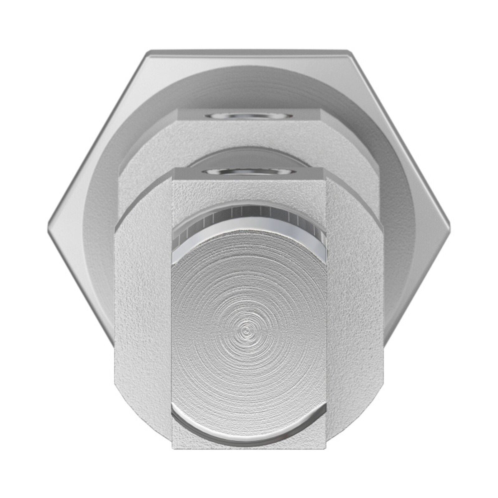 Close-up detail of a silver Festo DSNU-10-85-P-A pneumatic cylinder.