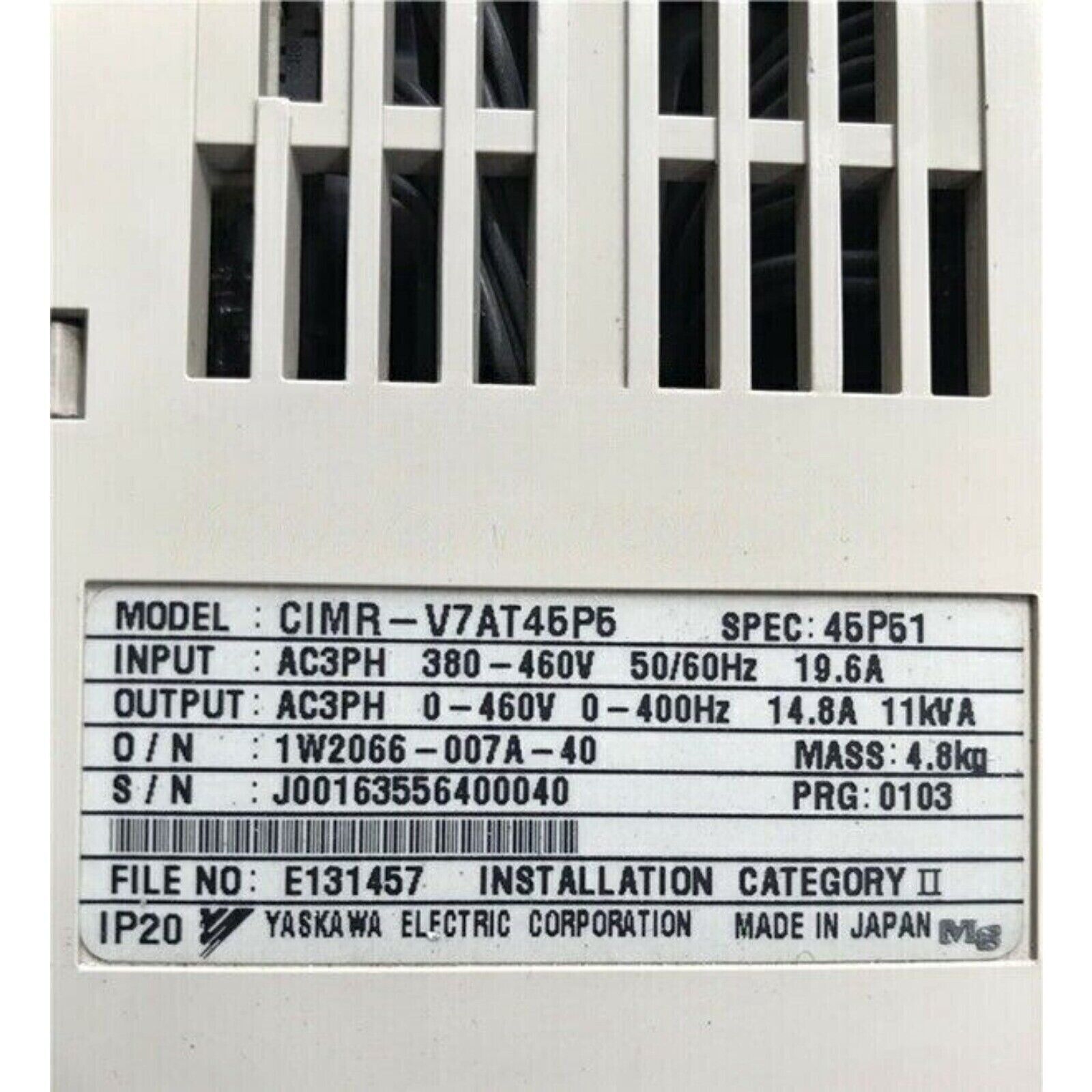 YASKAWA Inverter CIMR-V7AT45P5 Label, Industrial Automation Part, 5.5KW, Made in Japan