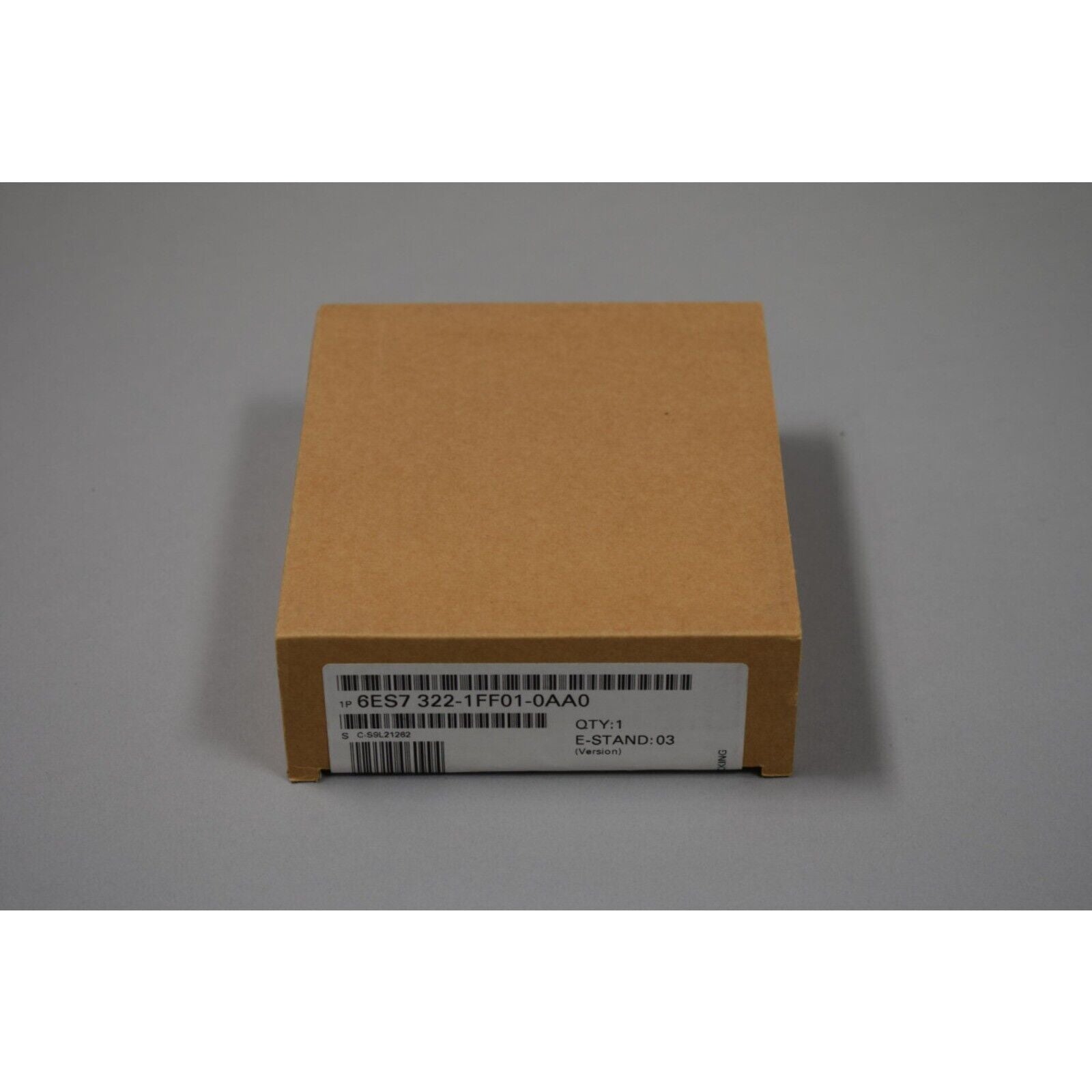 Siemens SIMATIC S7-300 Digital Output Module in cardboard box, model 6ES7 322-1FF01-0AA0.