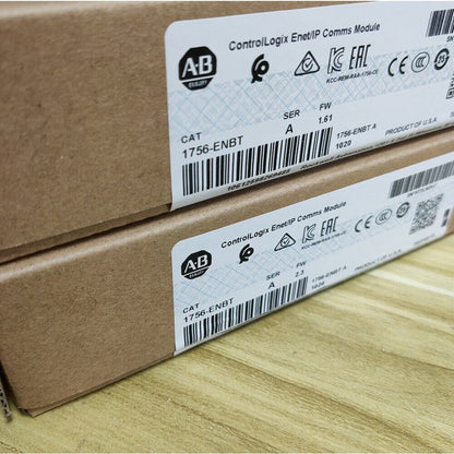 Allen-Bradley 1756-ENBT ControlLogix EtherNet/IP Communication Module boxes, industrial automation parts