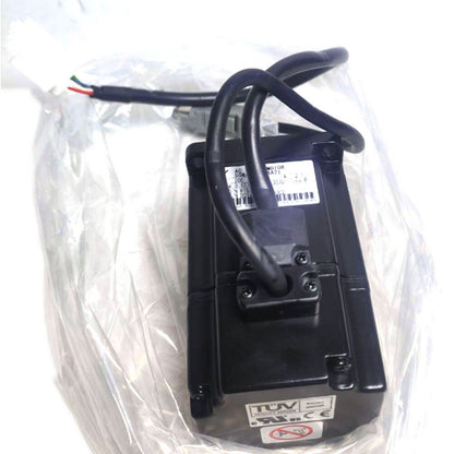 New YASKAWA SGMAH-02AAA21 AC Servo Motor with label detail, black body, industrial automation part.