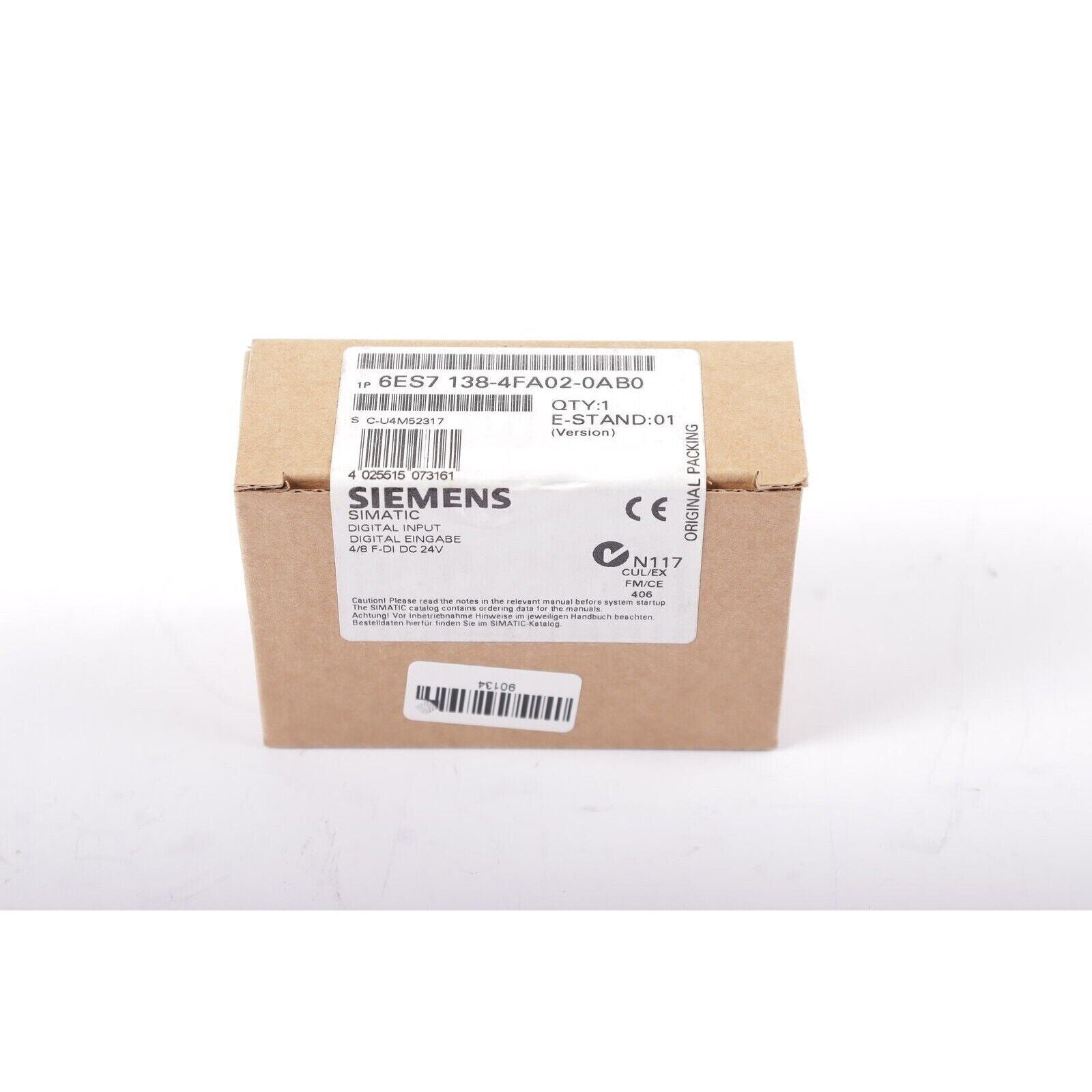 Siemens SIMATIC ET 200S digital input module 6ES7 138-4FA02-0AB0 in original box, industrial automation part