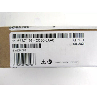 Siemens 6ES7 193-4CC30-0AA0 terminal module label, QTY: 1, industrial automation part.