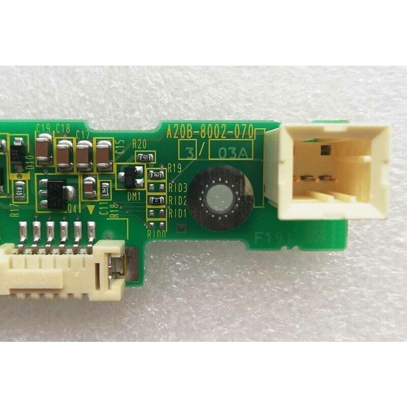 FANUC A20B-8002-0703 PCB board with components and connector.