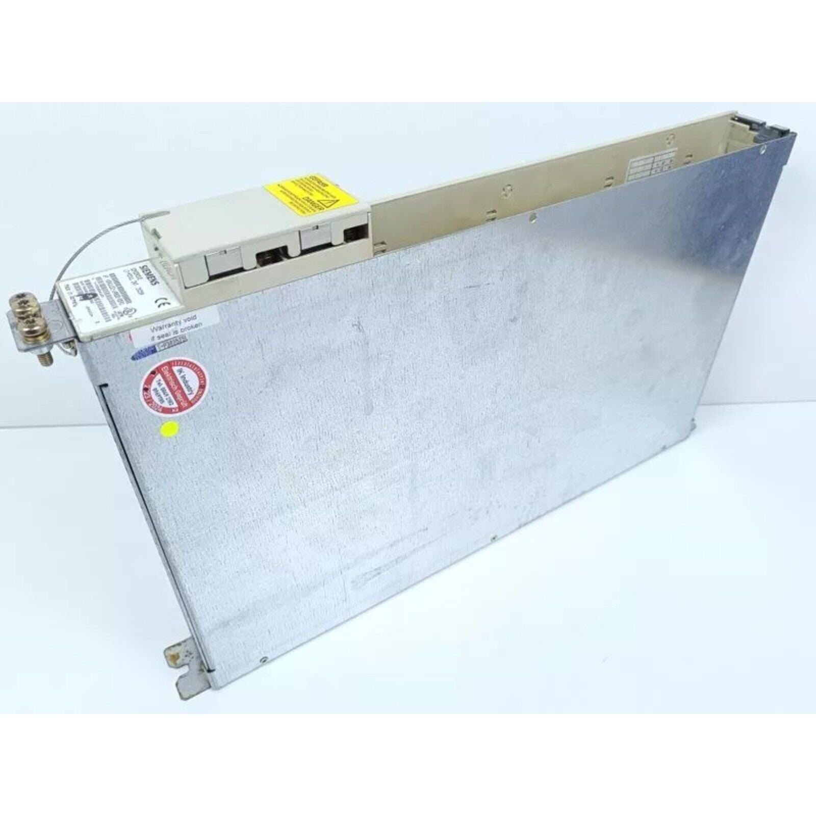 Siemens SINAMICS S120 control unit, metal housing with labels and connectors, industrial automation part