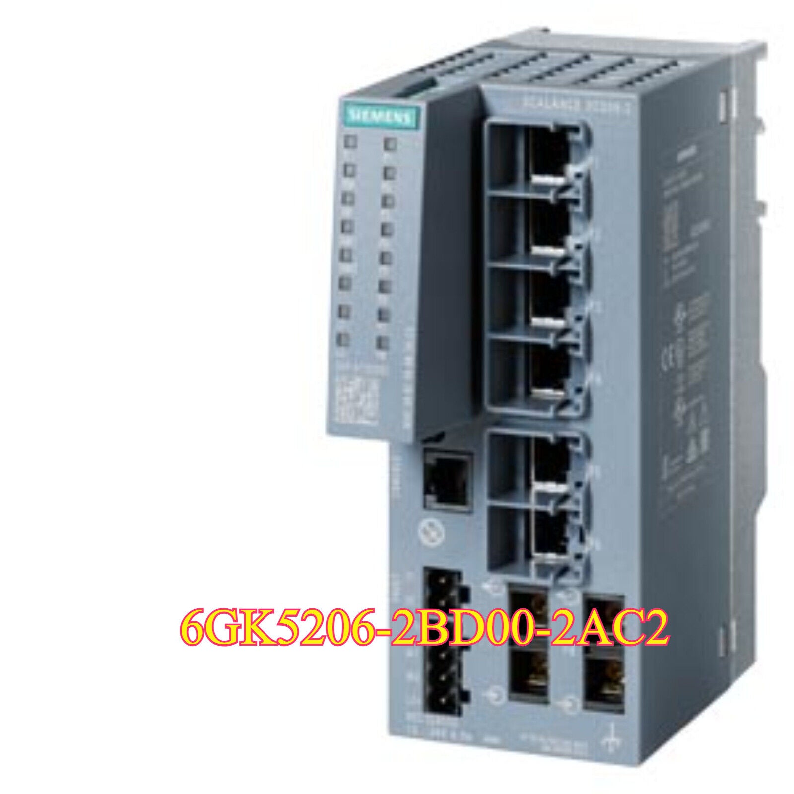 Siemens 6GK5206-2BD00-2AC2 Industrial Automation PLC, grey, new in box.