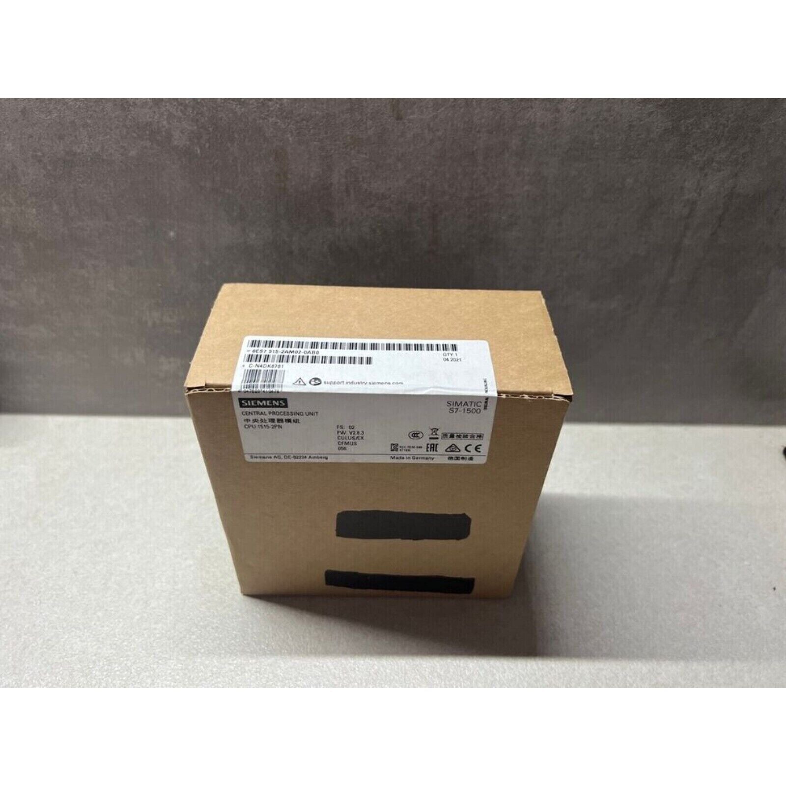 Siemens SIMATIC S7-1500 CPU 1515-2 PN PLC box, model 6ES7515-2AM02-0AB0, Made in Germany, industrial automation part