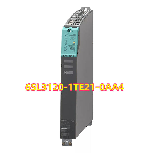 Siemens SINAMICS S120 Single Motor Module 6SL3120-1TE21-0AA4, grey and teal color, booksize format drive