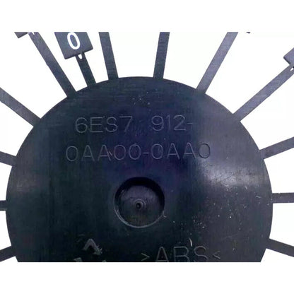 Siemens 6ES7 912-0AA00-0AA0 mounting space label, black ABS plastic with part number markings for PLC automation.