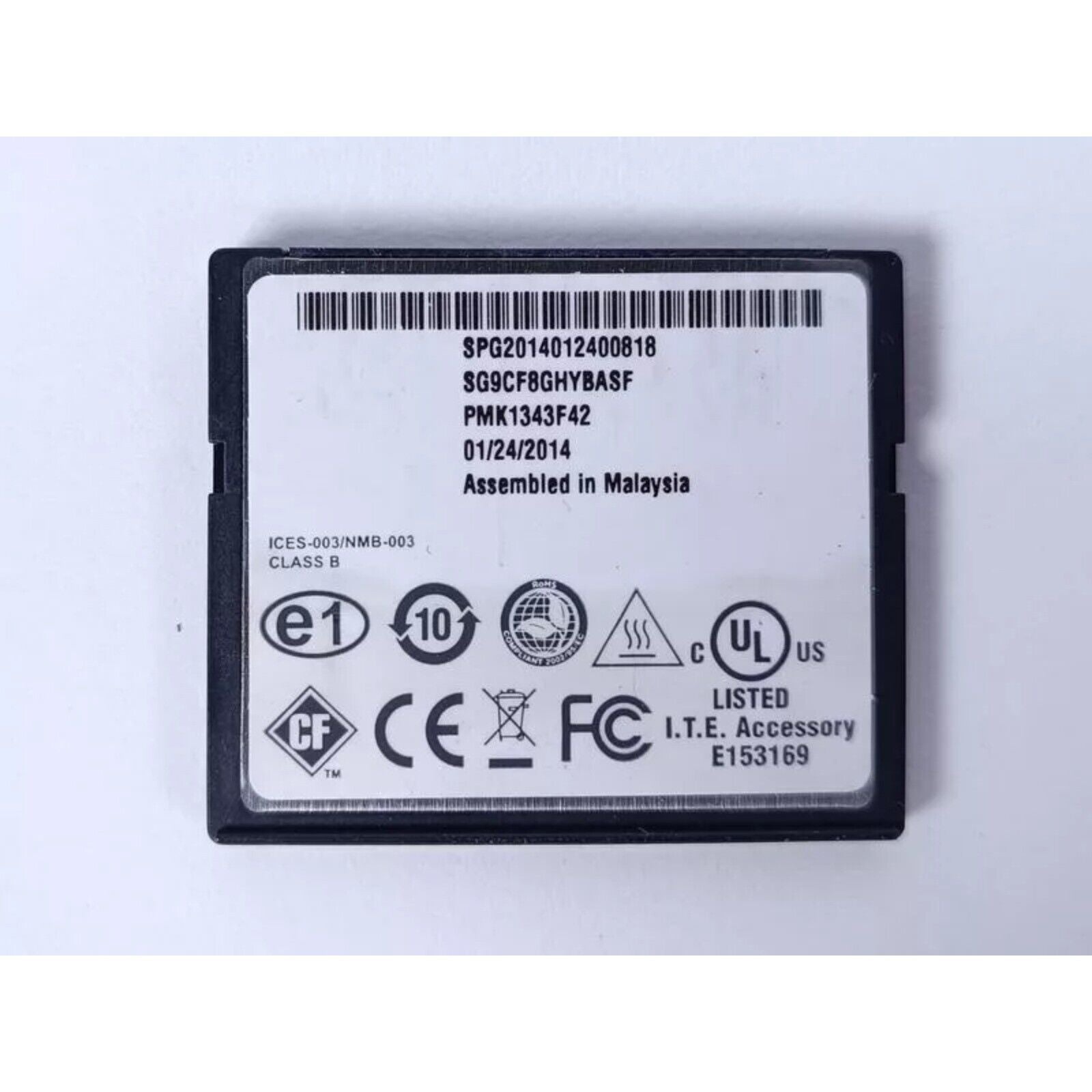 Siemens 6FC5313-6AG00-0AA0 memory card, industrial automation part, CF Card with labels.