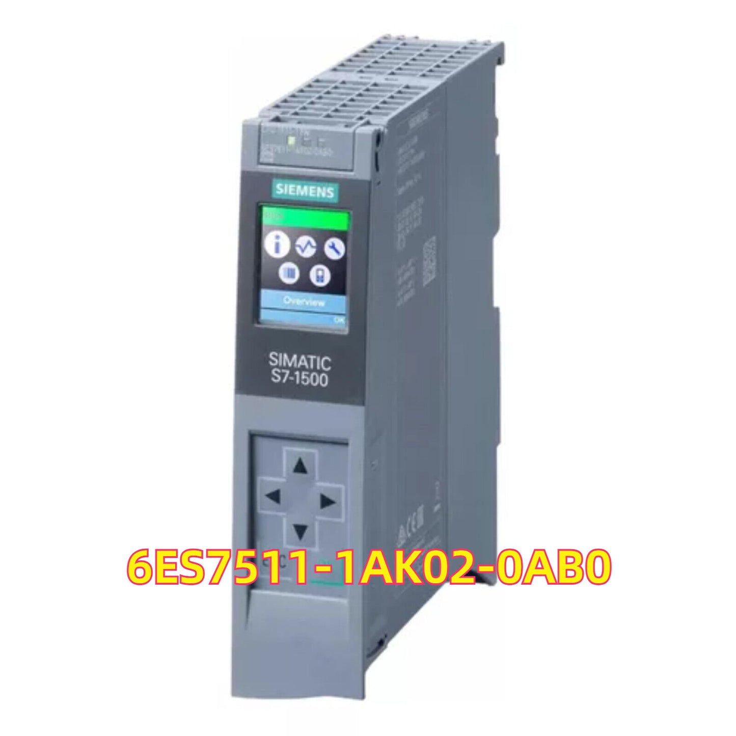 Siemens SIMATIC S7-1500 CPU 1511-1 PN PLC module, gray. Model 6ES7511-1AK02-0AB0.