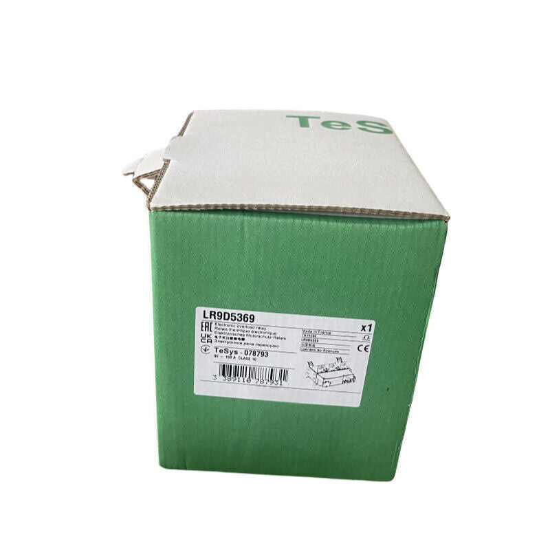 Schneider LR9D5369 electronic thermal overload relay in green box