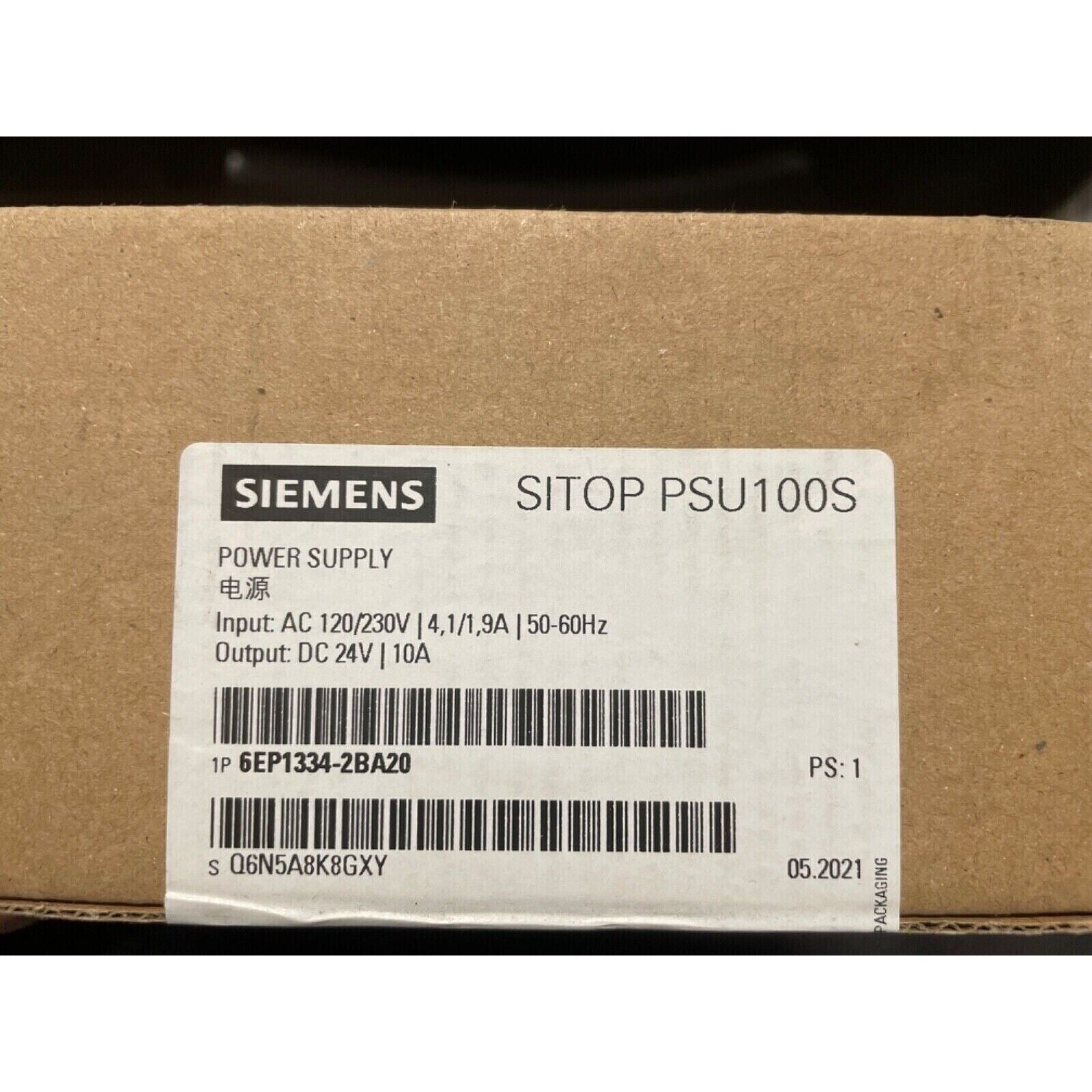 Siemens SITOP PSU100S power supply unit, industrial automation part, 6EP1334-2BA20 model