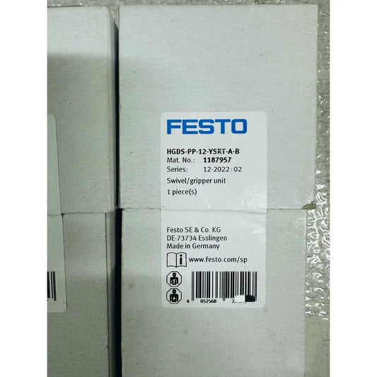 FESTO HGDS-PP-12-YSRT-A-B swivel gripper unit. Material number 1187957, Made in Germany.