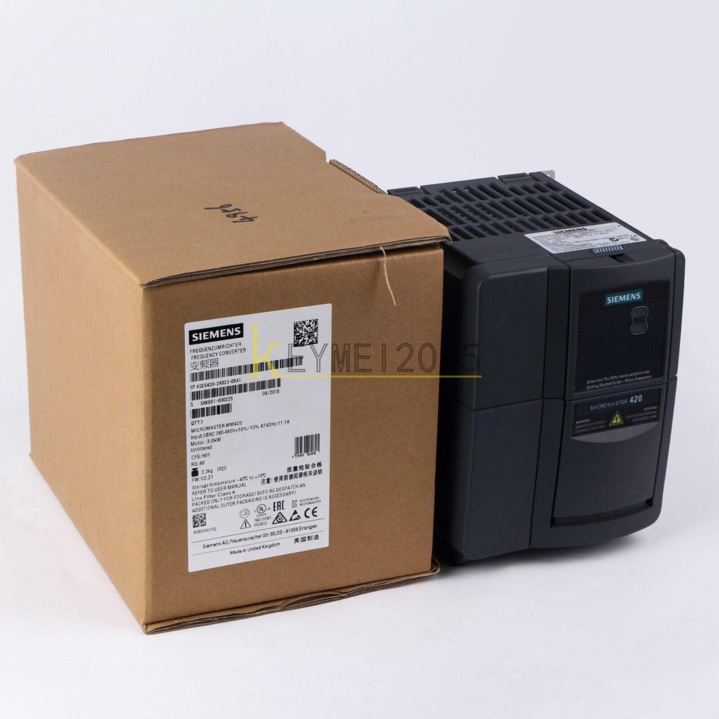 Series: Variable Frequency Drive | Siemens | 6SE6420-2AD23-0BA1 6SE6 420-2AD23-0BA1 MICROMASTER 420 with Filter
