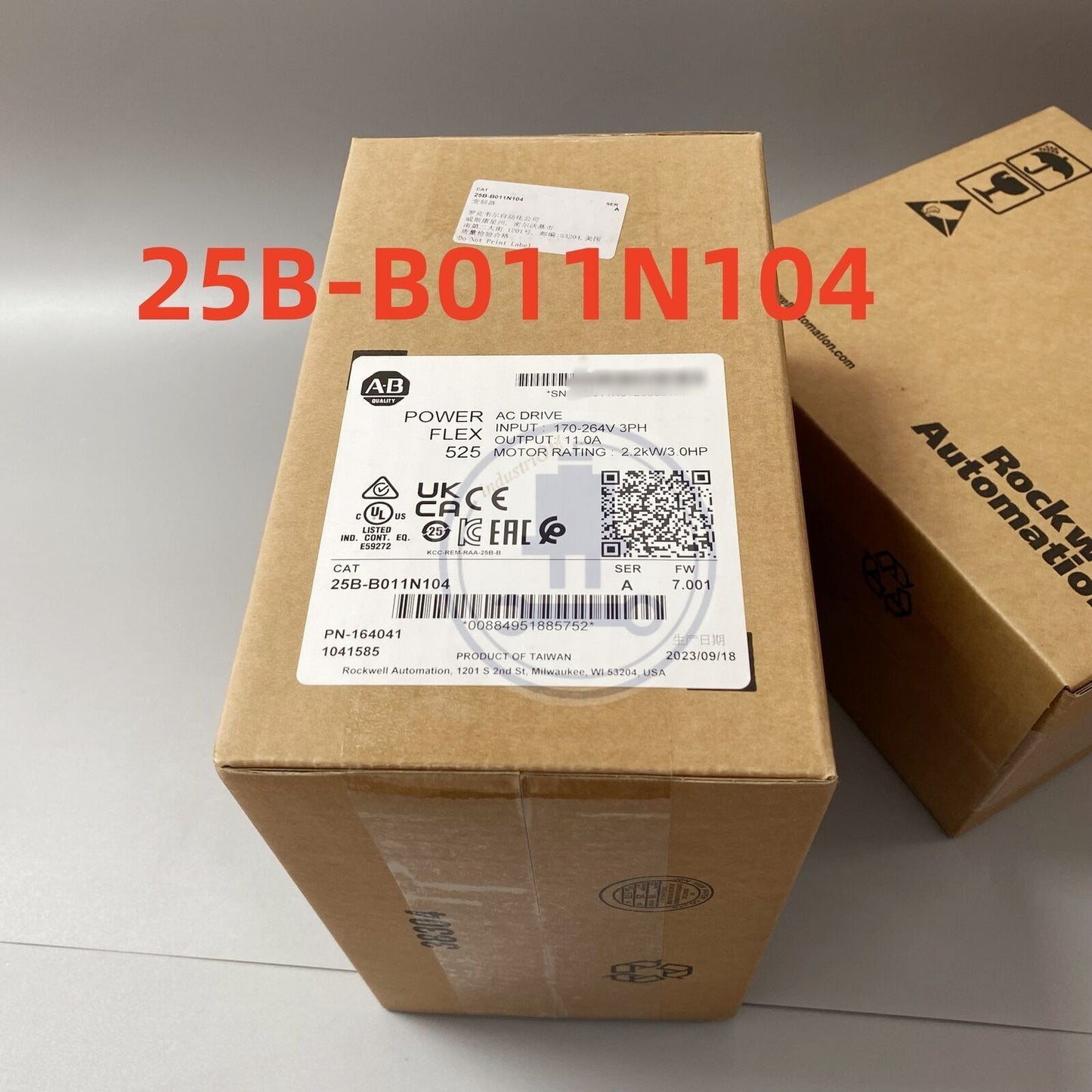 Allen-Bradley PowerFlex 525 AC Drive 25B-B011N104 in box, industrial automation