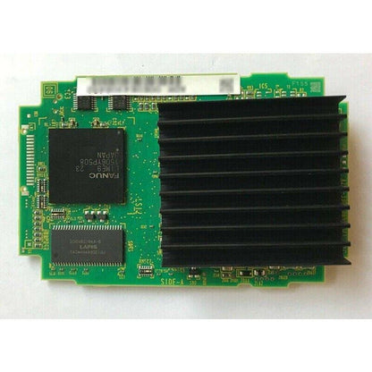 FANUC A20B-3300-0651 PCB Board, green circuit board with black heat sink, industrial automation part