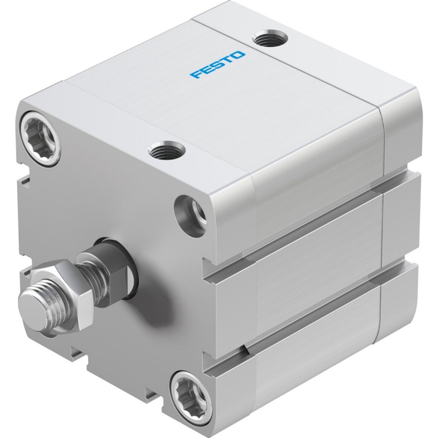 Festo ADN-63-30-A-P-A pneumatic cylinder, industrial automation part, silver finish.