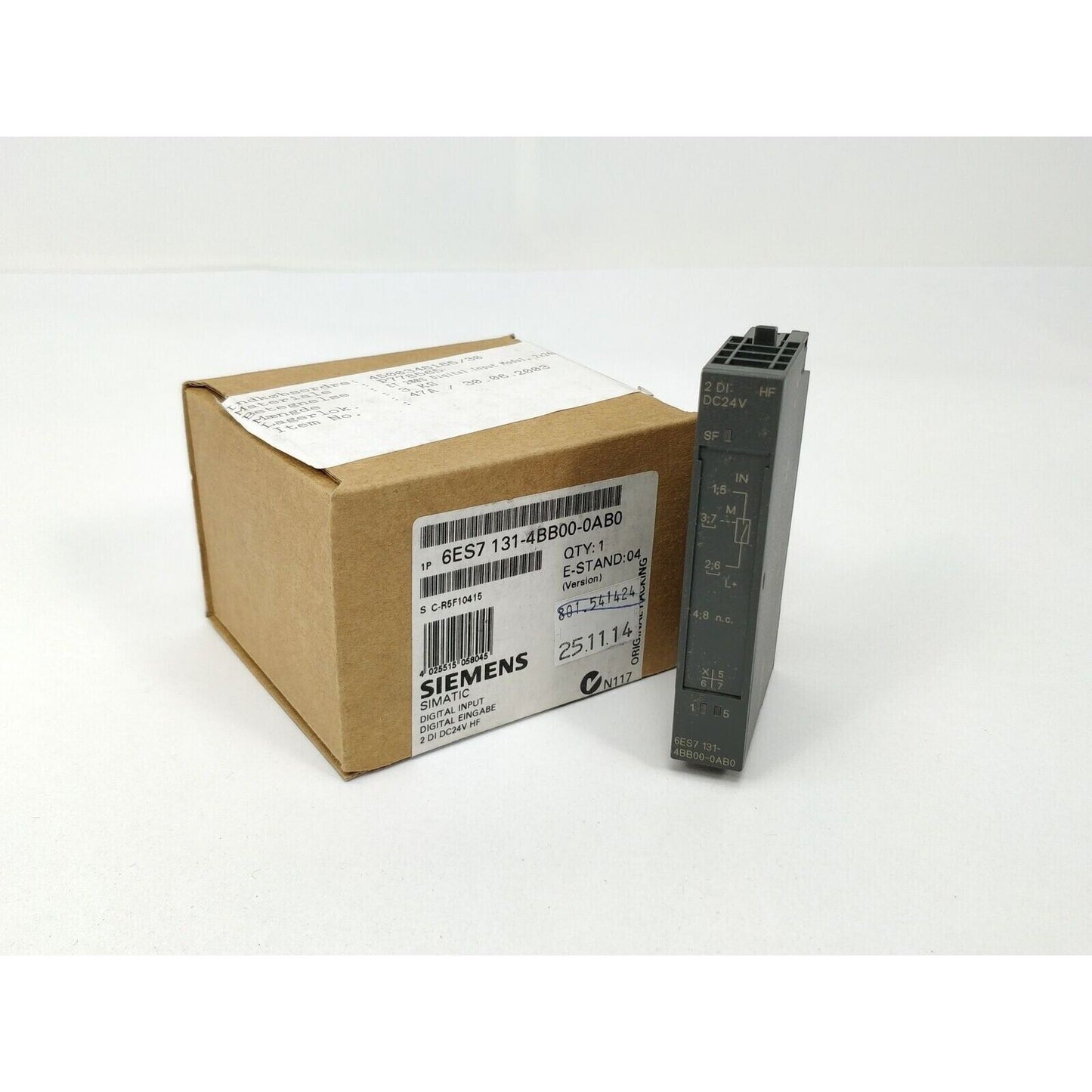 Siemens SIMATIC Digital Input Module 6ES7 131-4BB00-0AB0, Industrial automation part, 2 DI DC24V, Original packaging.