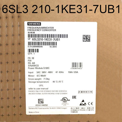 PLC | Siemens | 6SL3 210-1KE31-7UB1 6SL3210-1KE31-7UB1 SINAMICS G120C Power Module