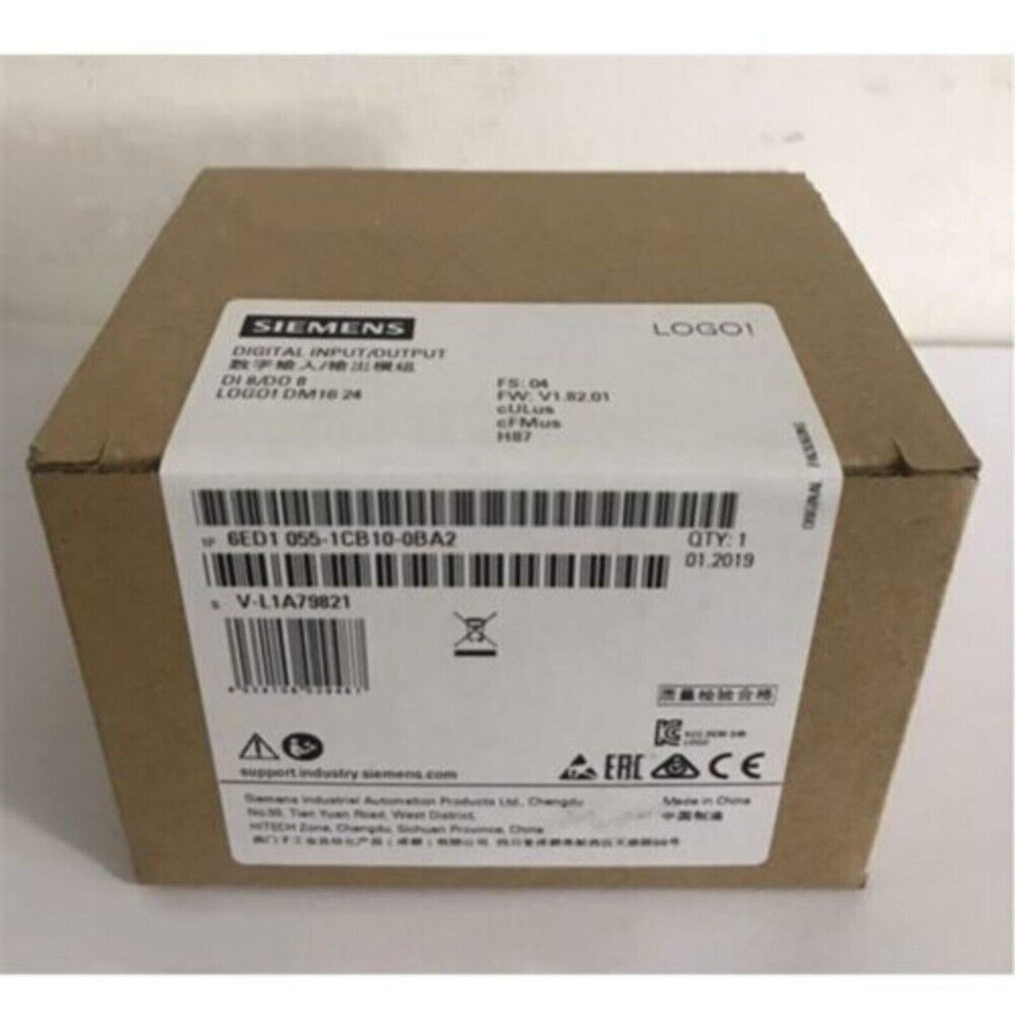 Siemens LOGO! DM16 24 expansion module in box, PLC component 6ED1 055-1CB10-0BA2, industrial automation part