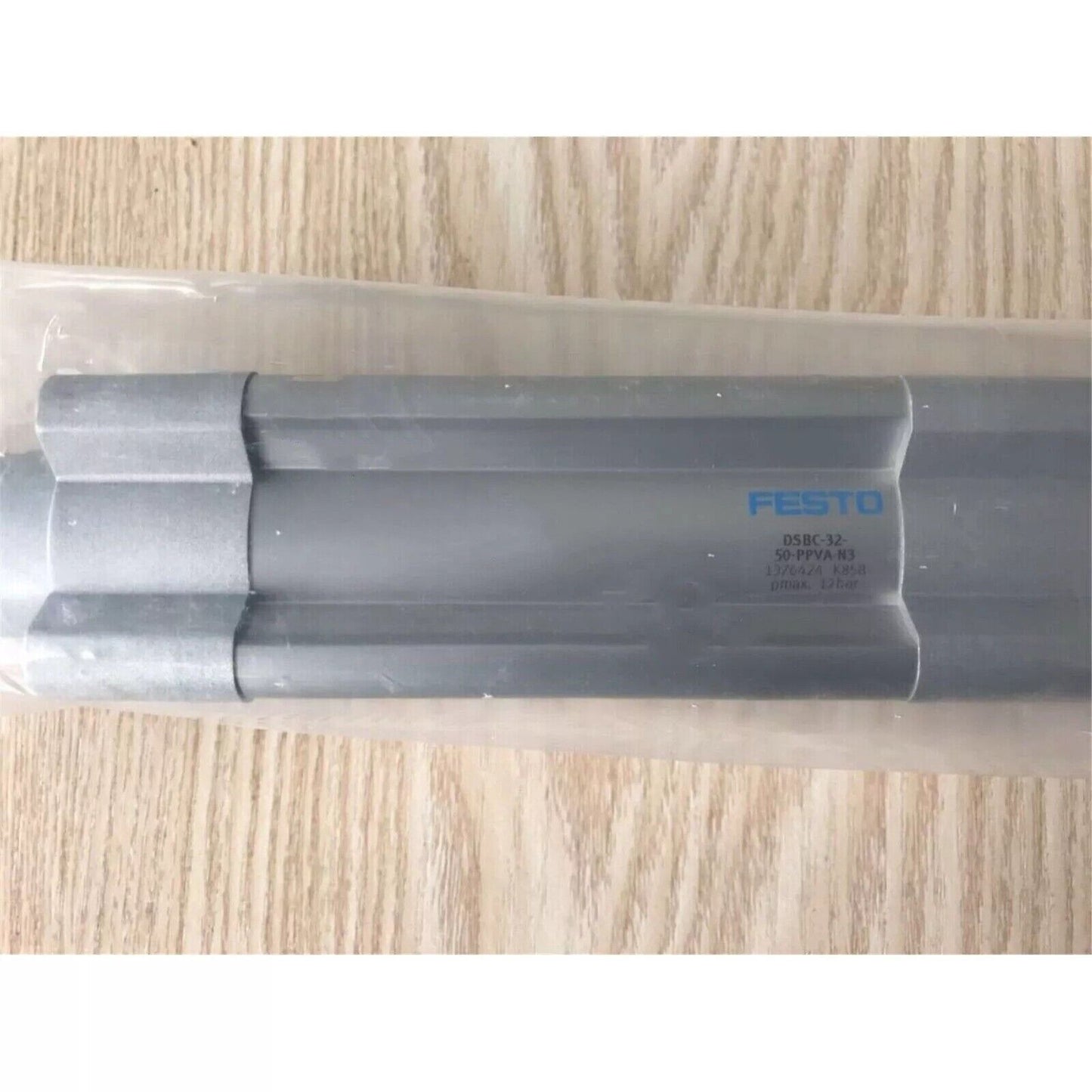 Festo DSBC-32-50-PPVA-N3 Pneumatic Cylinder, Gray Cylinder