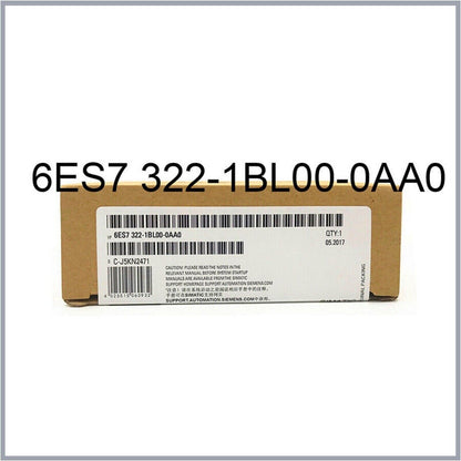 SIMATIC S7-300 6ES7322-1BL00-0AA0 digital output module box, industrial automation part. Manufactured by Siemens.