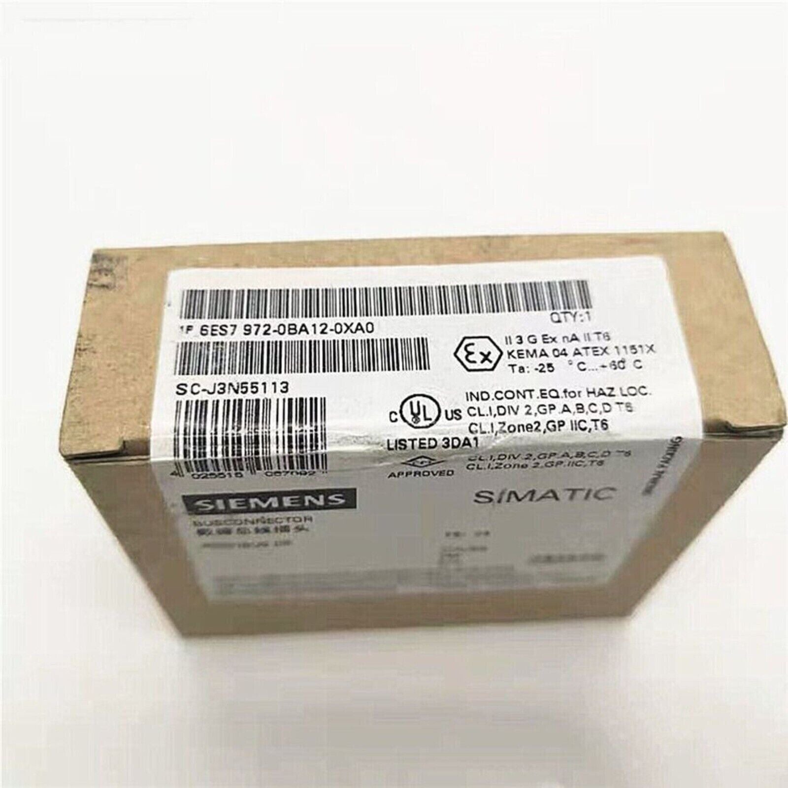 Siemens SIMATIC DP Connector 6ES7972-0BA12-0XA0 on Packaging Box