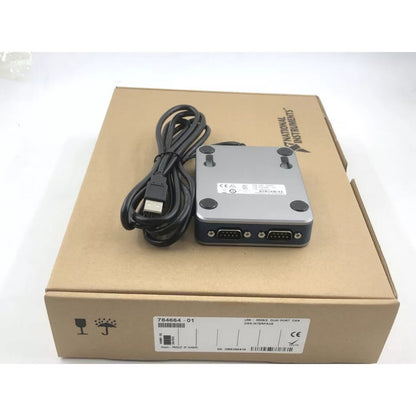 National Instruments USB-8506/2 Dual-channel High-speed CAN interface device on its box, industrial automation part.