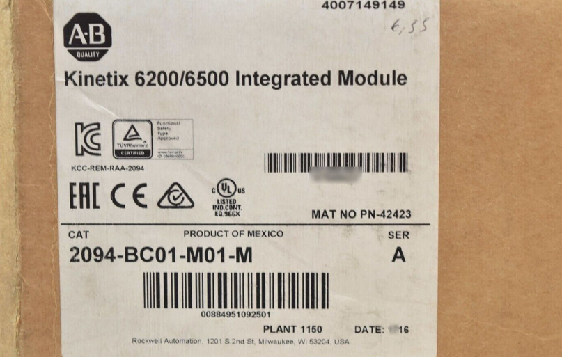 Allen Bradley 2094-BC01-M01-M /A Kinetix 6200/6500 Integrated Axis NEW IN BOX