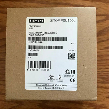 Siemens SITOP PSU100L Stabilized Power Supply box, model 6EP1334-1LB00, industrial automation part.