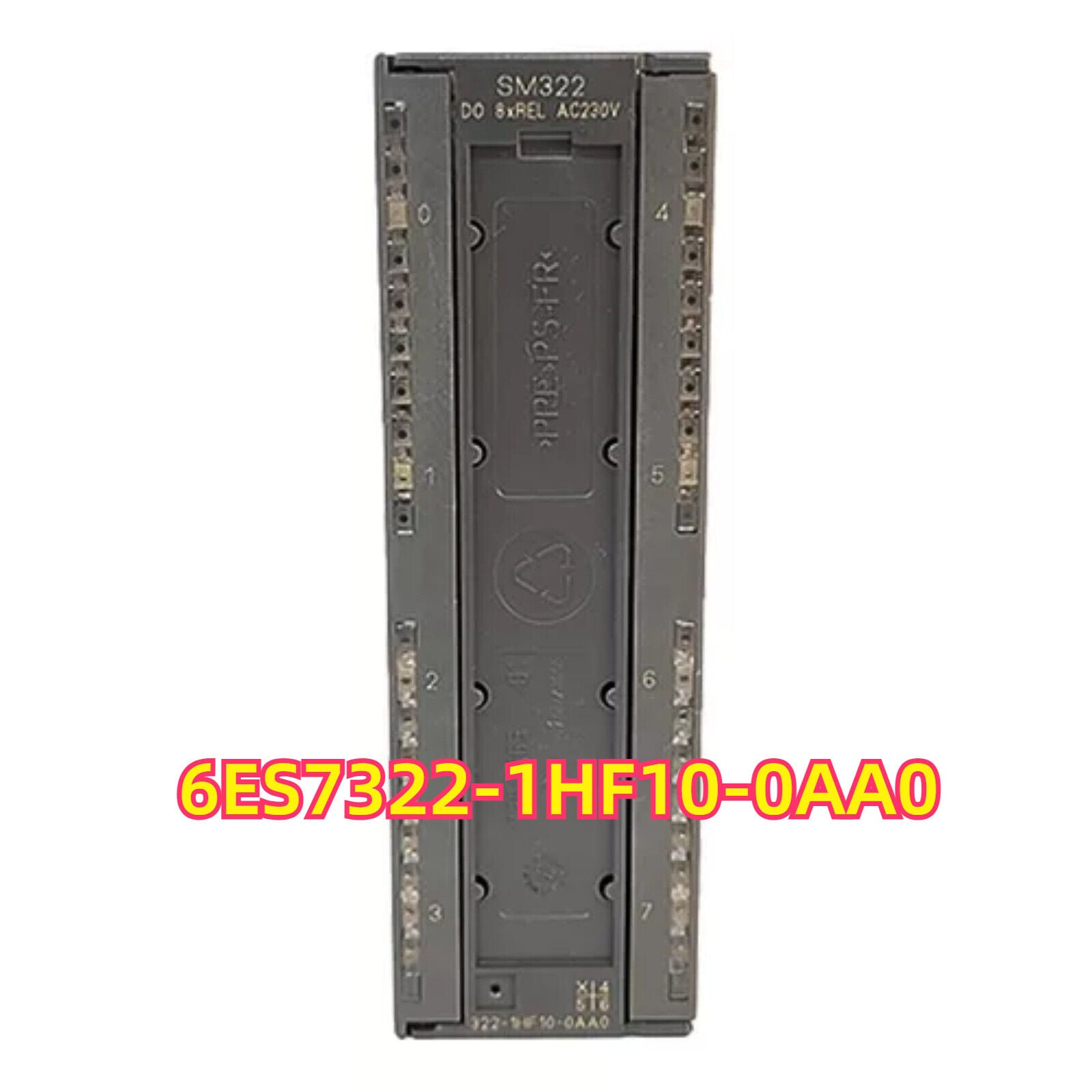 Siemens SIMATIC S7-300 SM322 Digital Output Module 6ES7322-1HF10-0AA0, 8xREL AC230V, grey, industrial automation part.