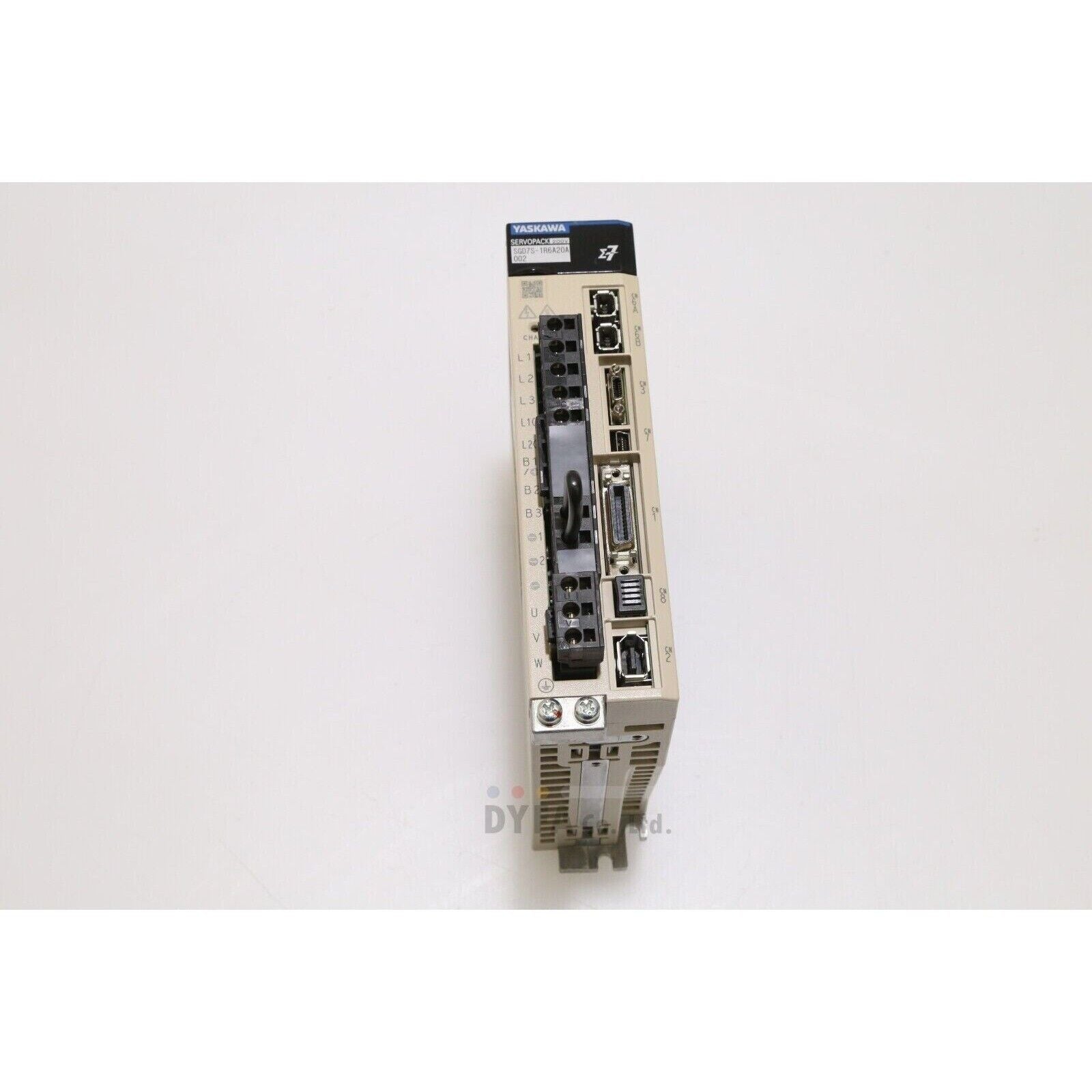 YASKAWA SGD7S-1R6A20A002 AC Servo Drive. Industrial automation equipment, beige and black. DYFA Co., Ltd. label.