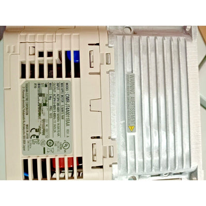 YASKAWA J1000 CIMR-JT4A0011BAA VFD, industrial automation equipment, white housing, specifications label