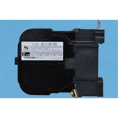 Yaskawa HI-15E2TCU Frequency Conversion Contactor, industrial automation part, black, mounted.
