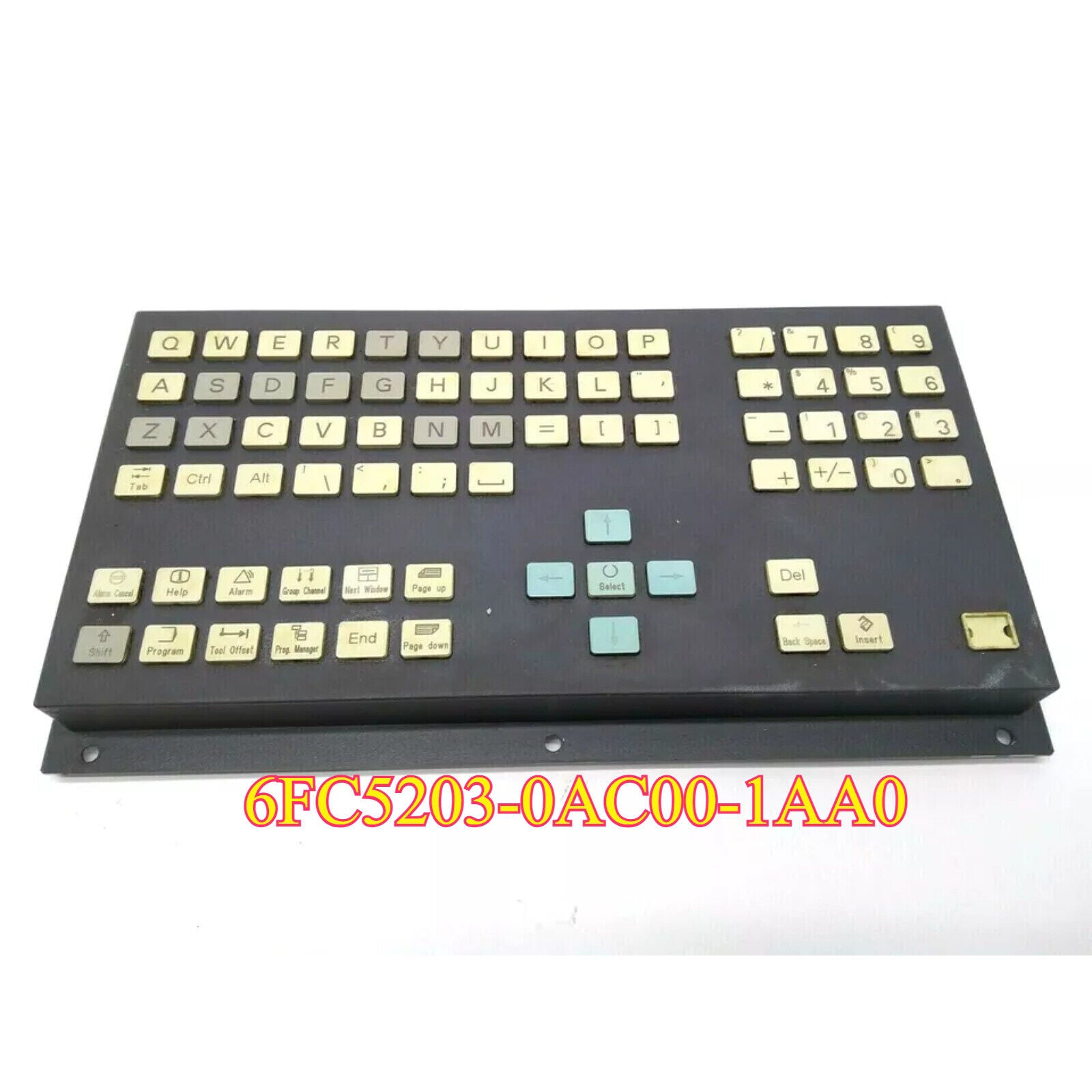 Siemens SINUMERIK 840C/840CE keypad, model 6FC5203-0AC00-1AA0, PLC control panel with function keys and number pad