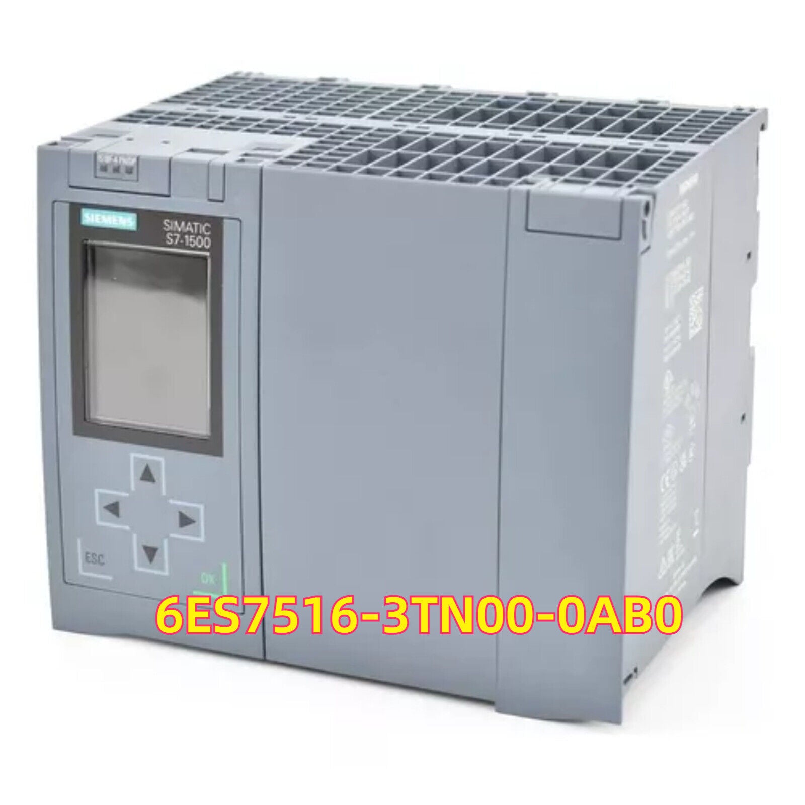Siemens S7-1500T PLC, model 6ES7 516-3TN00-0AB0, industrial automation equipment.