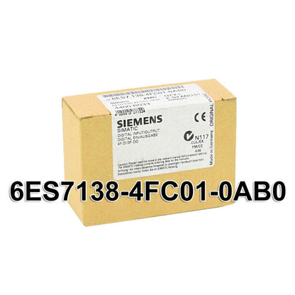Siemens SIMATIC ET 200S 6ES7138-4FC01-0AB0 Digital I/O Module, original packaging, for industrial automation.